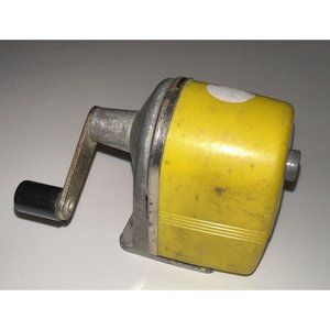 VINTAGE APSCO MIDGET BRIGHT YELLOW PENCIL SHARPENER